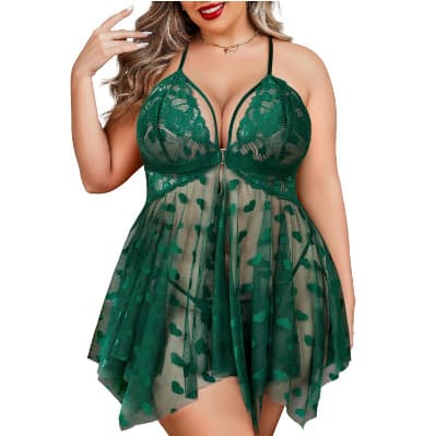 Plus Size Sexy Lingerie Passion Set Cross-border European American Lace Romantic Temptation Sexy Lace