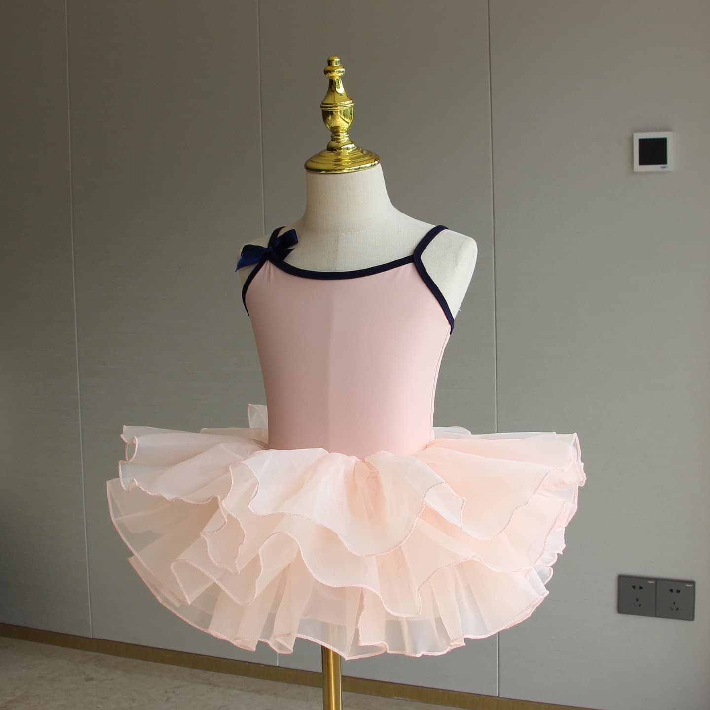 New girls ballet practice clothes, sweet long-sleeved jumpsuit performance clothes