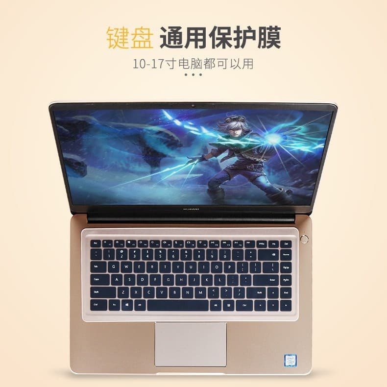 Universal Laptop Keyboard Cover, 14/15-inch Desktop Silicone Protector, Transparent Dust Mat