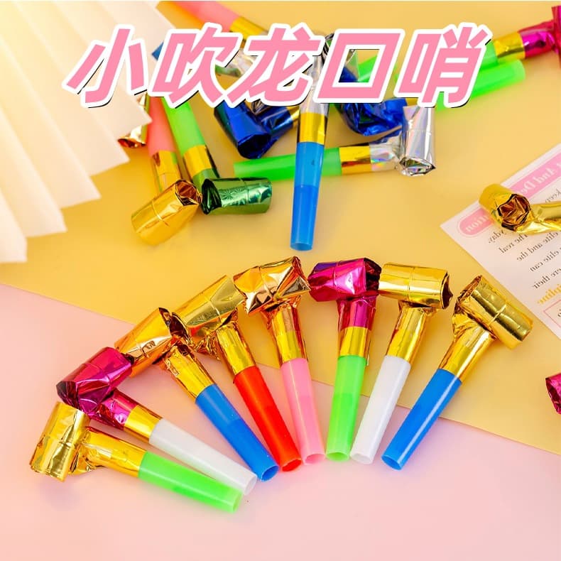 Wholesale retractable blowout dragon whistles for children's birthday parties, cheering toys, and kindergarten gifts