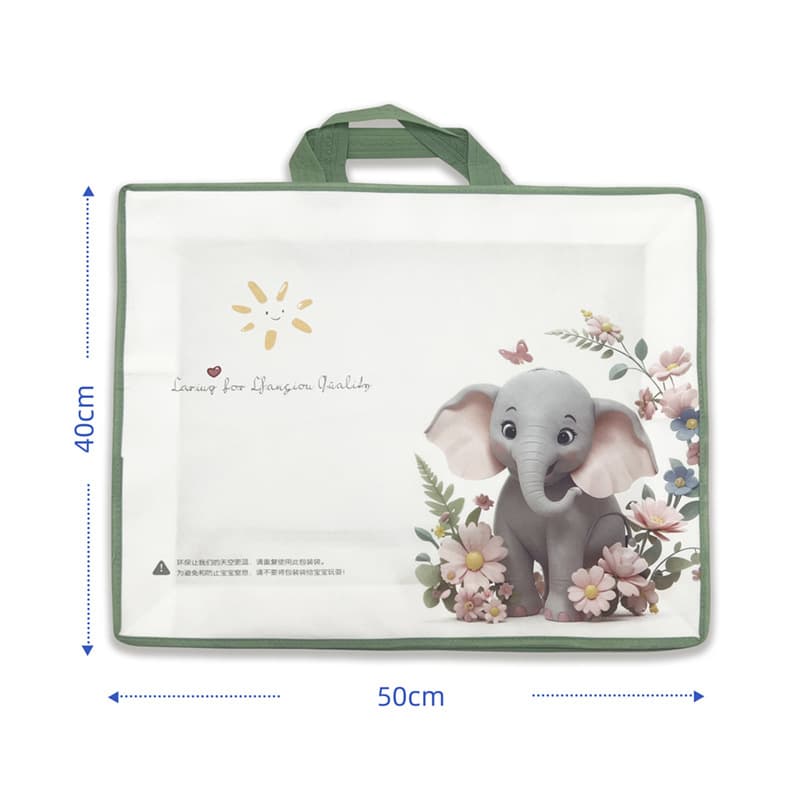 Elephant Non-woven Color Printing Packaging Bag 50*40*10 Four-piece Set Fleece Blanket Soft Case Summer Cool Children's Clothing
