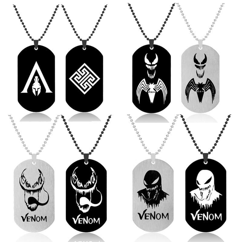 Marvel Venom Keychain Movie Merch, Lethal Protector Metal Key Ring, Stylish Alloy Pendant Necklace Charm