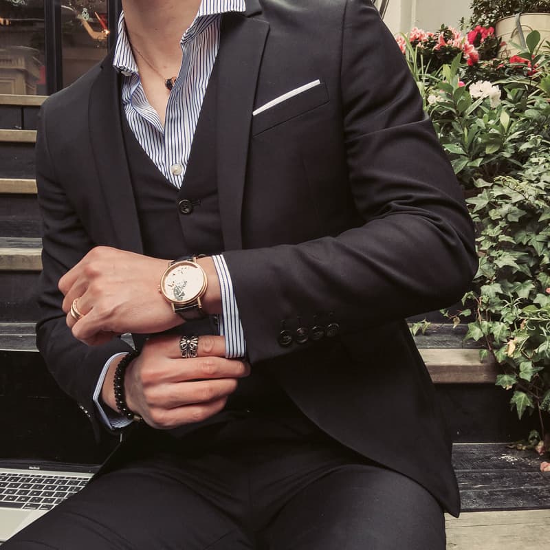 Three-Piece Suit Set Cross-Border European Size Men's Shawl Collar Suit Tuxedo for Host, Performance, Groom, and Best Man