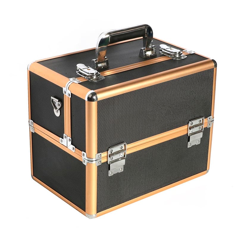 Wholesale Gold Premium Large-Capacity Portable Makeup Case, Multi-Layer Nail Art and Tattoo Beauty Tool Box