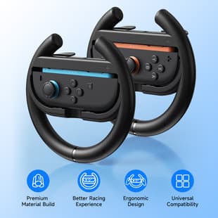 EasySMX Switch2 Racing Controller A01 Steering Wheel 2-in-1 Half-Round Steering Wheel 2-Pack