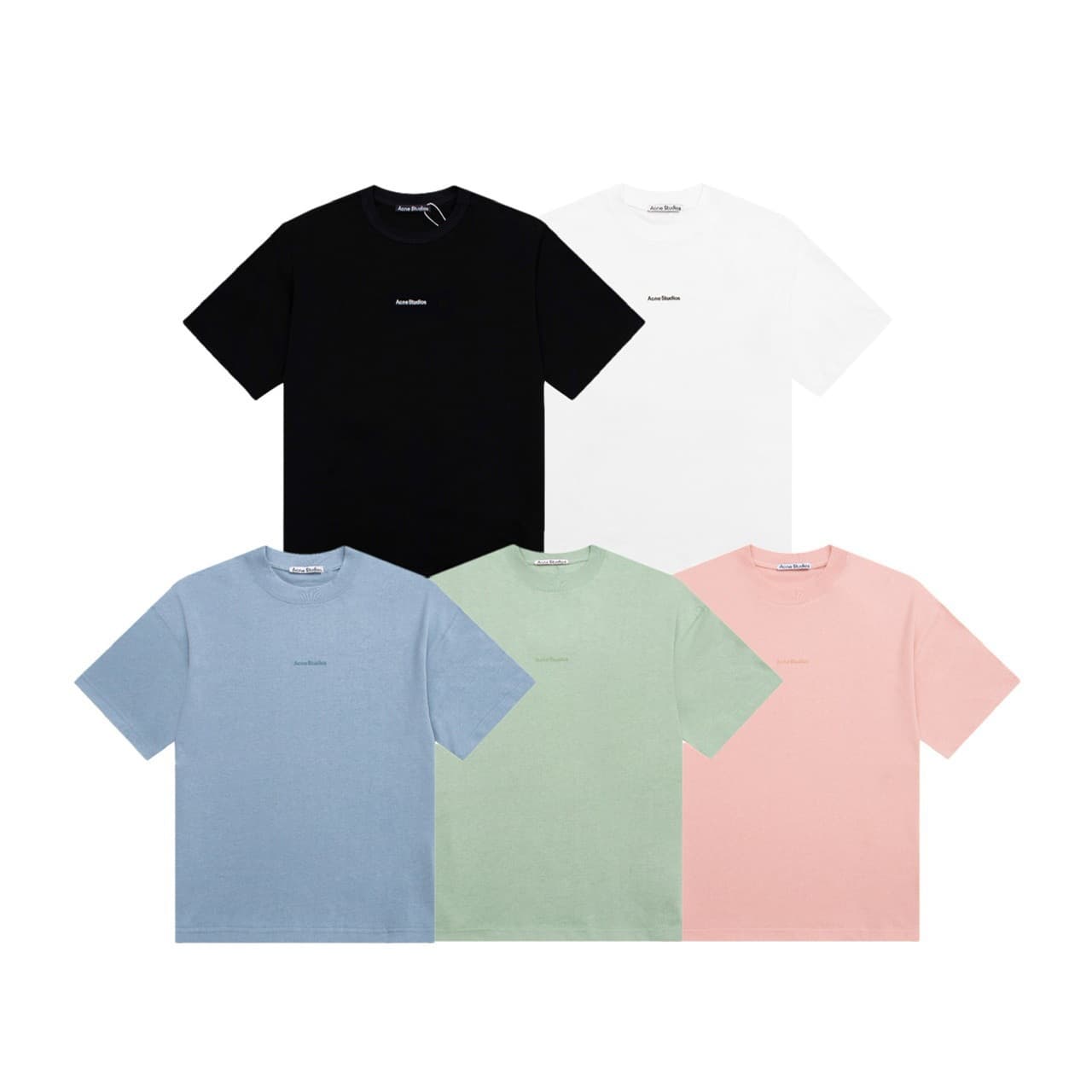 European and American trendy brand AC smiley face print lettering unisex high-street FOG summer loose half-sleeve casual short-sleeve T-shirt