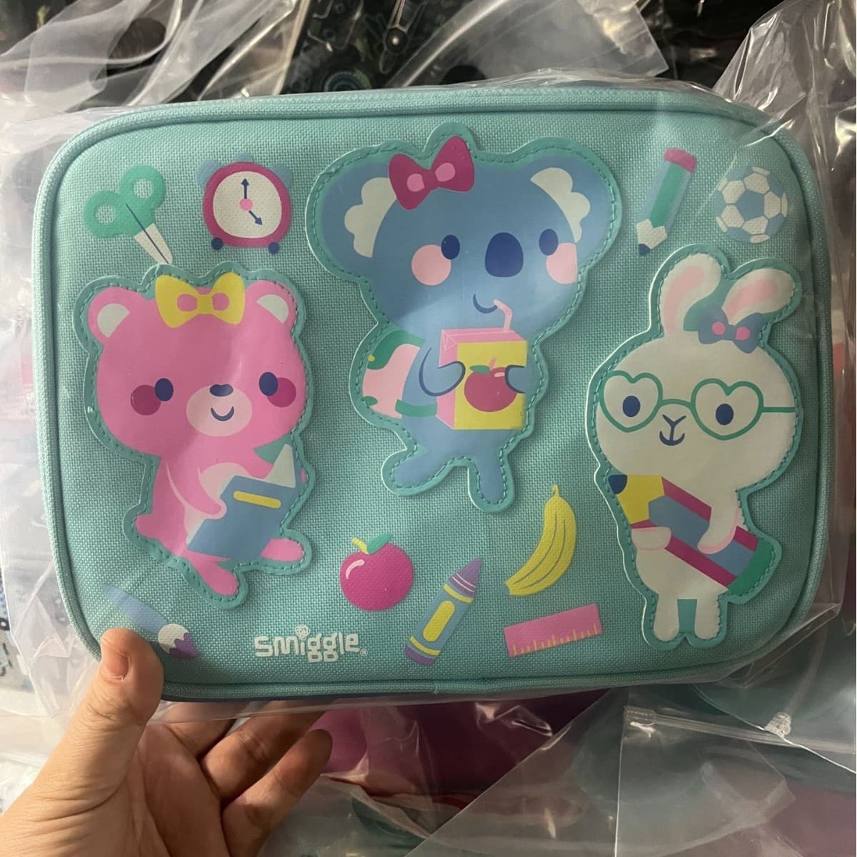 ✅Australian Smiggle Lunch Bag Double-Layer Tote Bag Insulated Lunch Bag for School Children Waterproof Thermal Bag