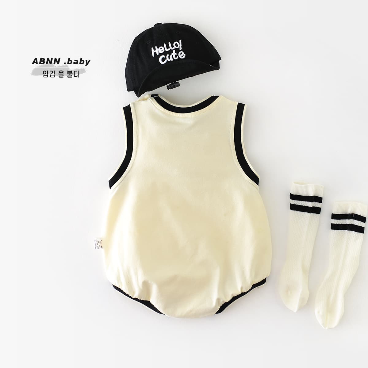 Baby Summer Sleeveless Bodysuit Simple Cotton Thin Style Cute Kids Romper 92256