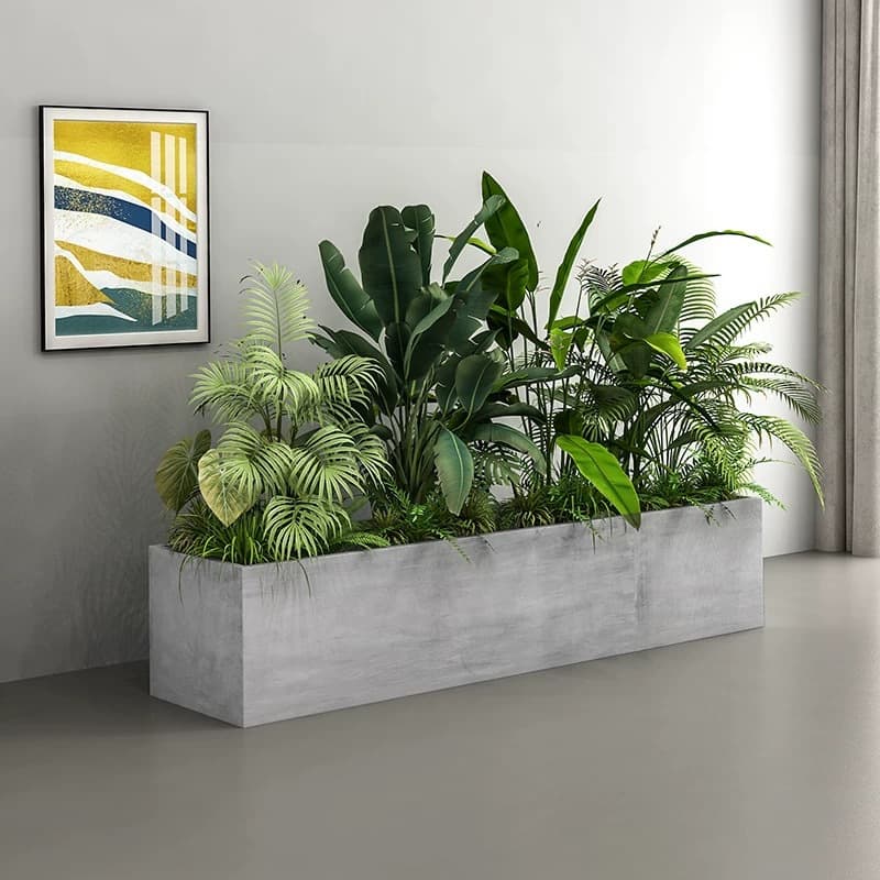 Magnesium Mud Planter Box, Cement Municipal Project Special Indoor Decorative Planting Box, Cross-border Export Exclusive, Modern Simple