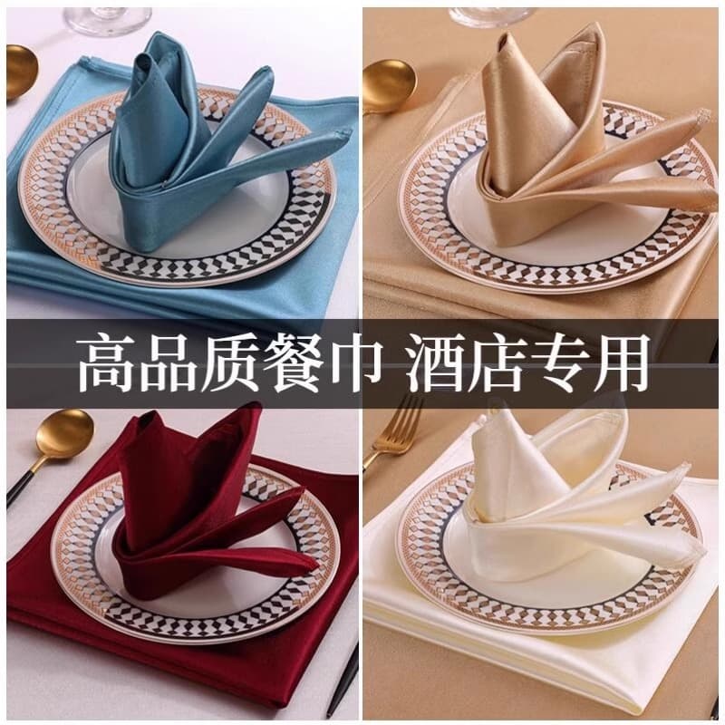 Commercial hotel napkin cloth for folding, banquet red dining napkin cloth, premium white napkin cloth for hotel