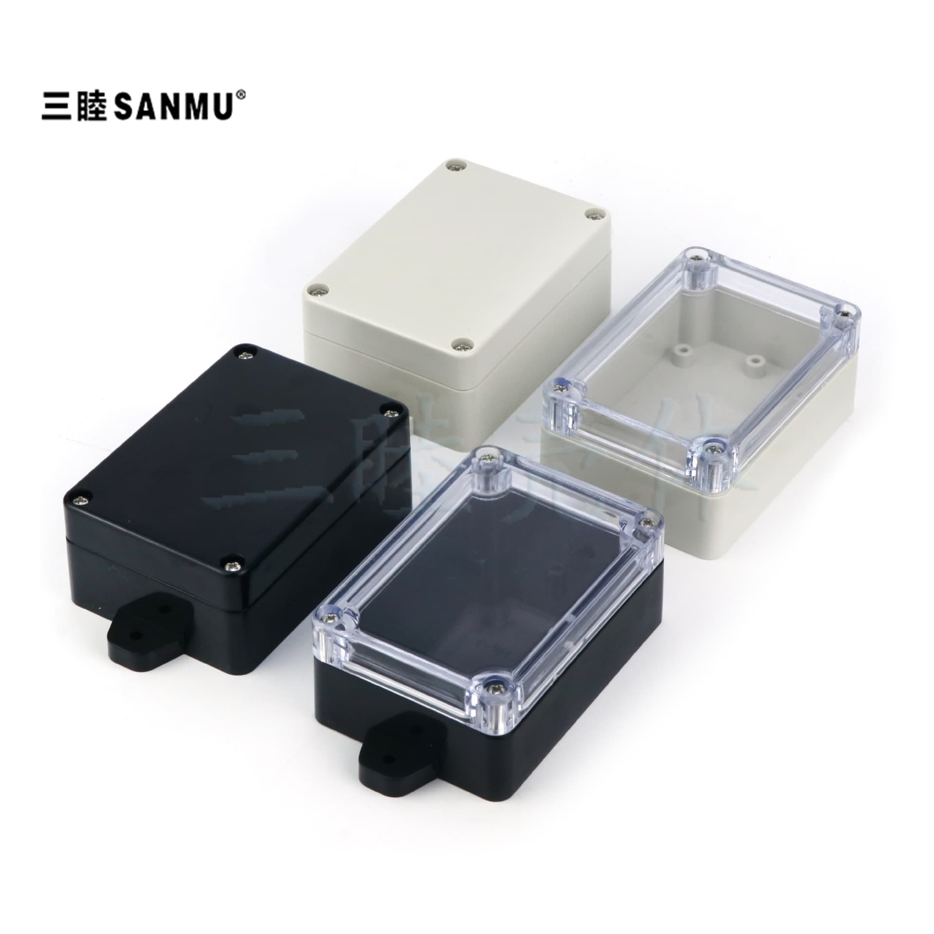 5-107/2-162: 83*58*33MM small-ear plastic waterproof box, ABS power shell, PCB circuit board enclosure