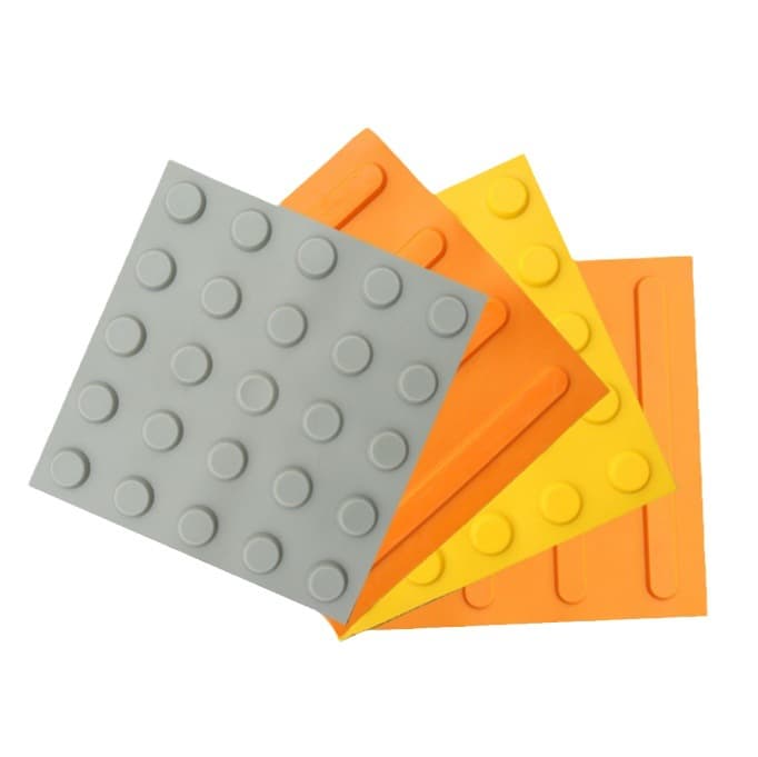 PVC Tactile Paving Slab for Outdoor Sidewalks, Warning Path for Railway and Subway Platforms