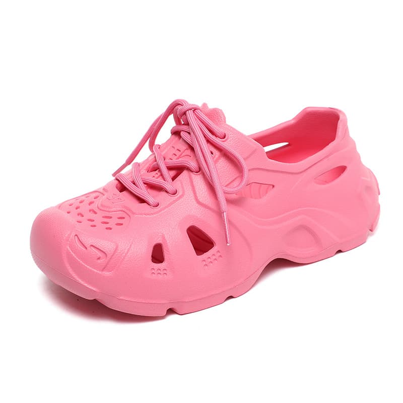 Black Warrior Clogs, Water Shoes, Men's and Women's Closed-Toe Sandals, 2025 New Summer Soft Sole Lace-up Beach Shoes