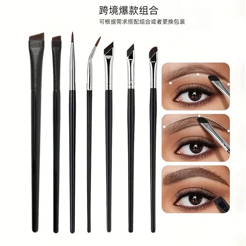 8-piece makeup brush set, cross-border Amazon sickle eyeliner angled precision brush, eyeshadow brush set in stock