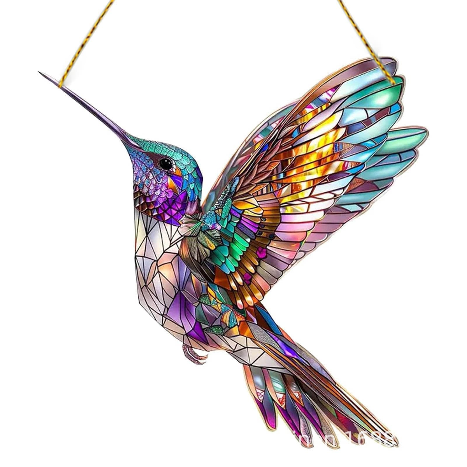 Cross-Border Hot-Selling Beautiful Bird Acrylic Living Room Garden Hanging Ornament Holiday Scene Decoration Gift