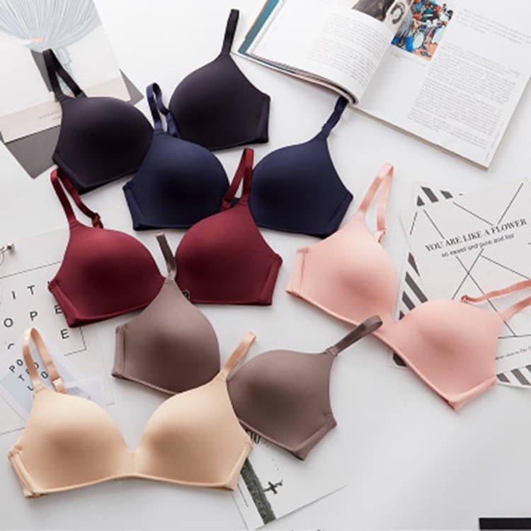 Japanese Lightweight Wire-Free Push-Up Bra for Women, Small Bust Uplift, Thin Triangle Cup Sleep Bra