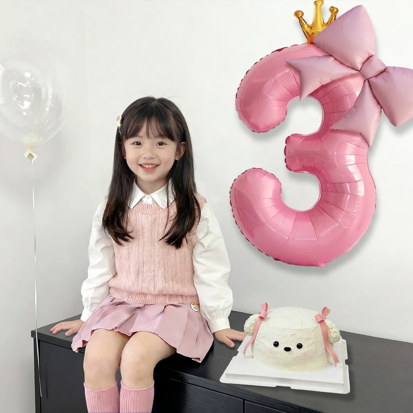 Birthday Atmosphere Props for Little Girls' Photo Shoots, Ages 2-3, Happy Ritual Decoration Scene Setup