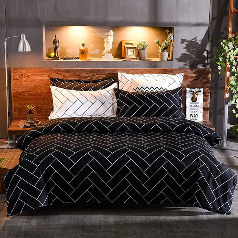 US Cross-Border Home Textile 3-Piece Set Amazon 4-Piece Set Duvet Cover Duvet Cover for Export to North America