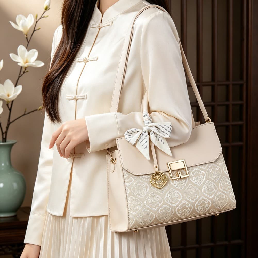 Fashionable 2026 New Style Handbag for Women, Wedding Bridal Bag, Niche Premium Large Capacity Shoulder Crossbody Tote Bag for Women