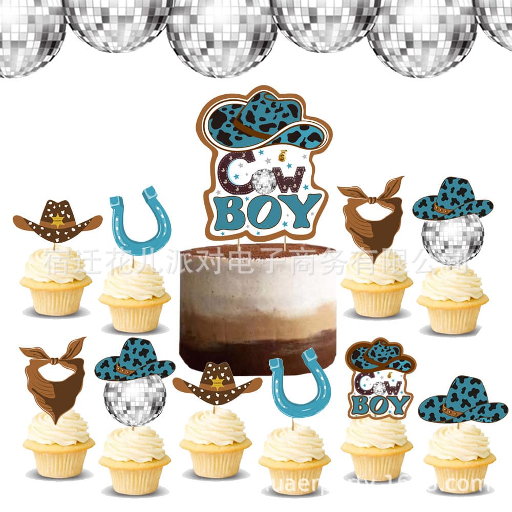 Cowboy Theme Birthday Party Decorations For Boys Girls Letter Banners Spiral Twists