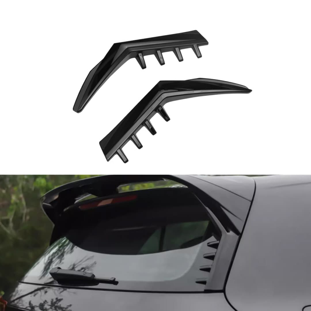 Golf 8 ClubSport Rear Wing Top Wing Side Wing Spoiler Modification ABS Material Bright Black Carbon Pattern Car Modification Part