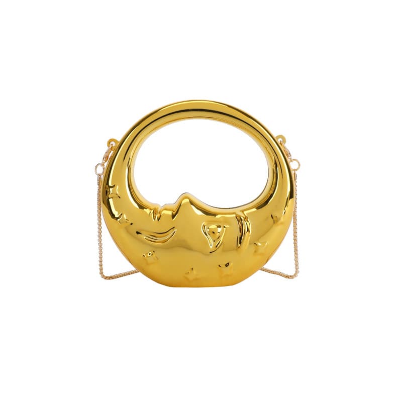 2026 cross-border acrylic moon bag women's bag new fashion candy color personalized creative versatile chain dumpling bag