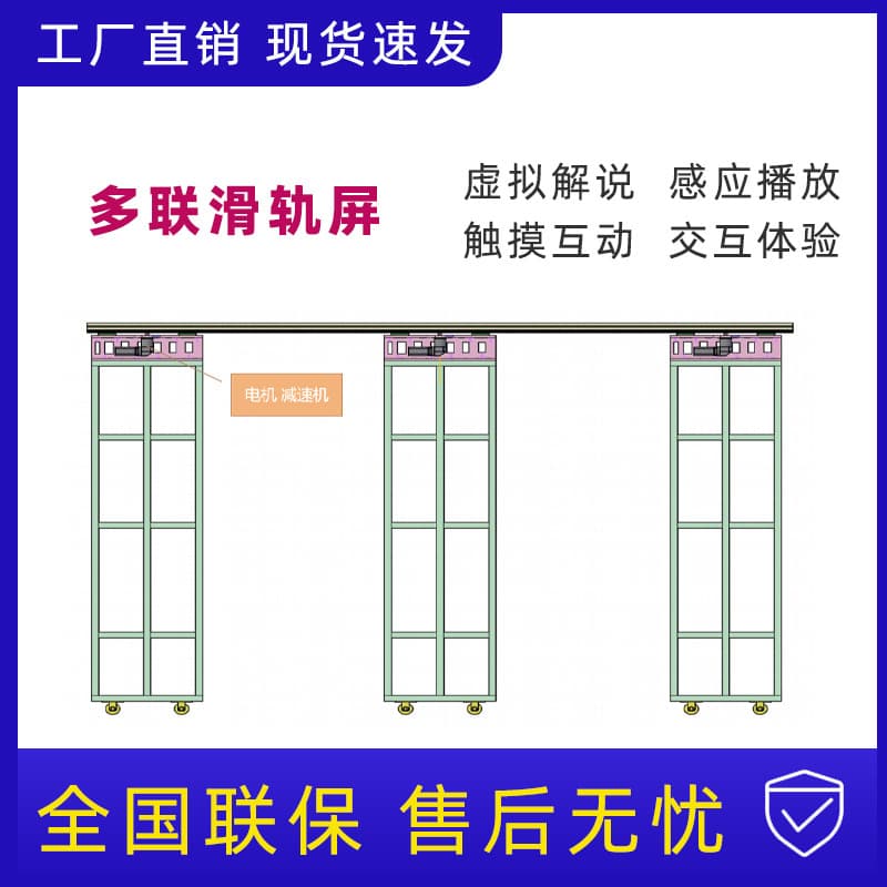 Interactive sliding screen, multi-panel sliding screen, intelligent sliding screen, touch LED opening and closing display.