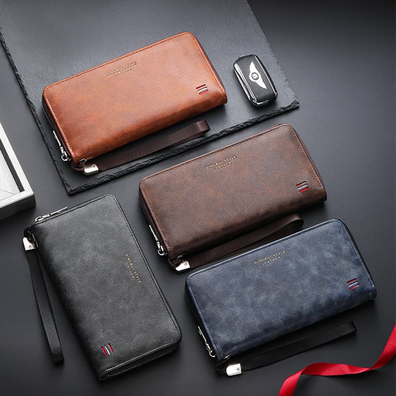Cross-border Hot Selling New Men's Wallet Casual Multi-card Long Wallet Phone Coin Purse Large Capacity Clutch Bag