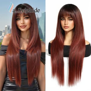 Women's Wig Extra Long Black Straight High Temperature Fiber High-Layer No Trim Needed S Hairline Ultra Natural Long Straight Hair Manufacturer