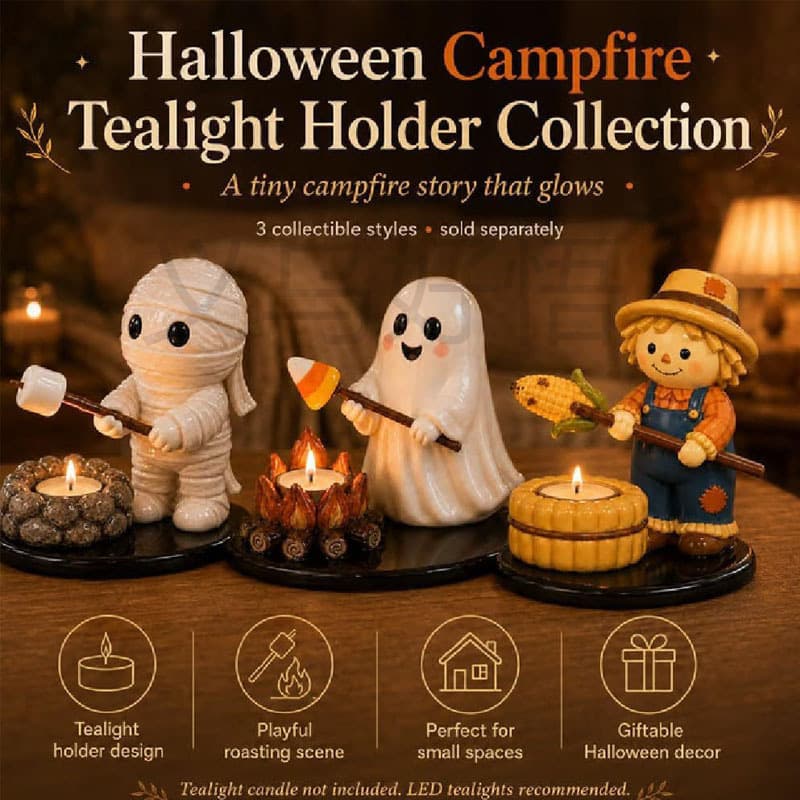 Cross-border new product Halloween Campfire Tealight Holder Halloween campfire tealight holder