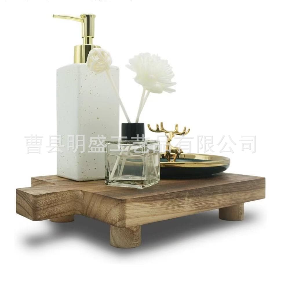 Bathroom Wooden Soap Tray Modern Minimalist Solid Wood Aromatherapy Soap Holder Tabletop Wooden Decorative Base Ornament