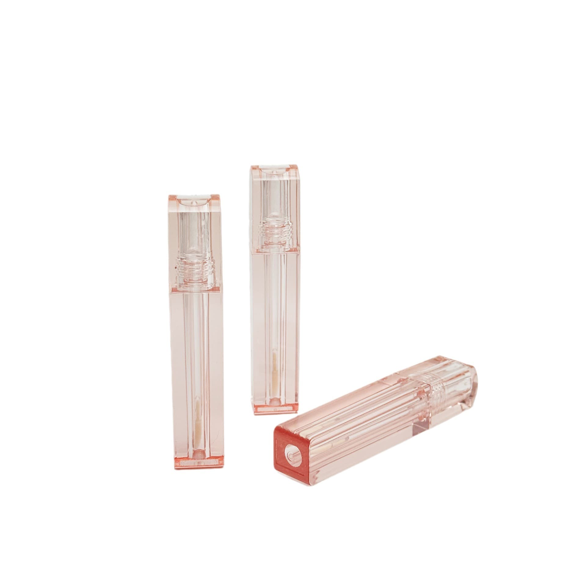 Cosmetic Packaging Lip Gloss Tube Customizable Empty Liquid Lipstick Tube Curved Round Lip Gloss Empty Bottle Factory Wholesale