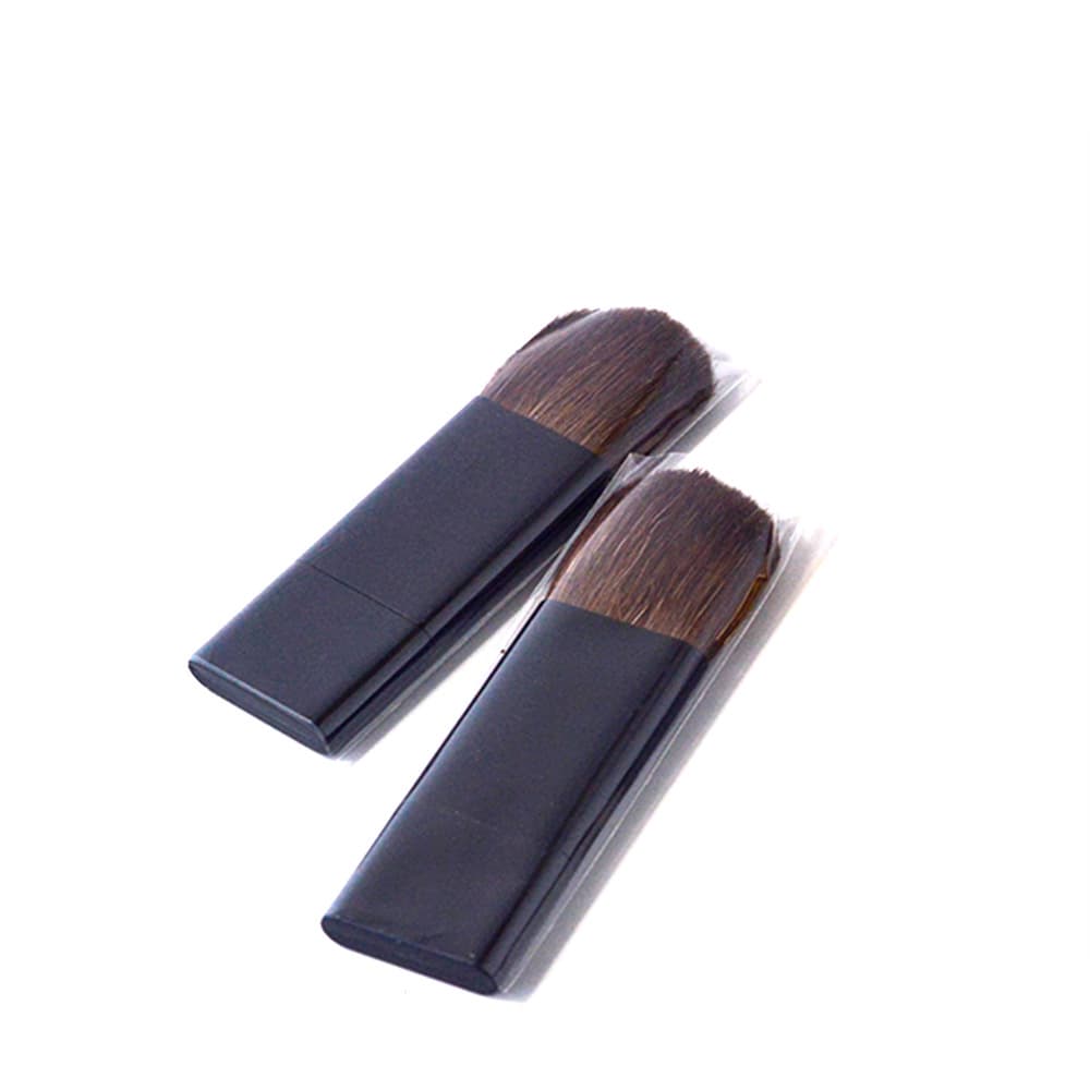Portable Mini Flat Brush Makeup Powder Blush Brush Animal Hair Horse Hair Compact Size Cosmetic Brush for Beauty Makeup