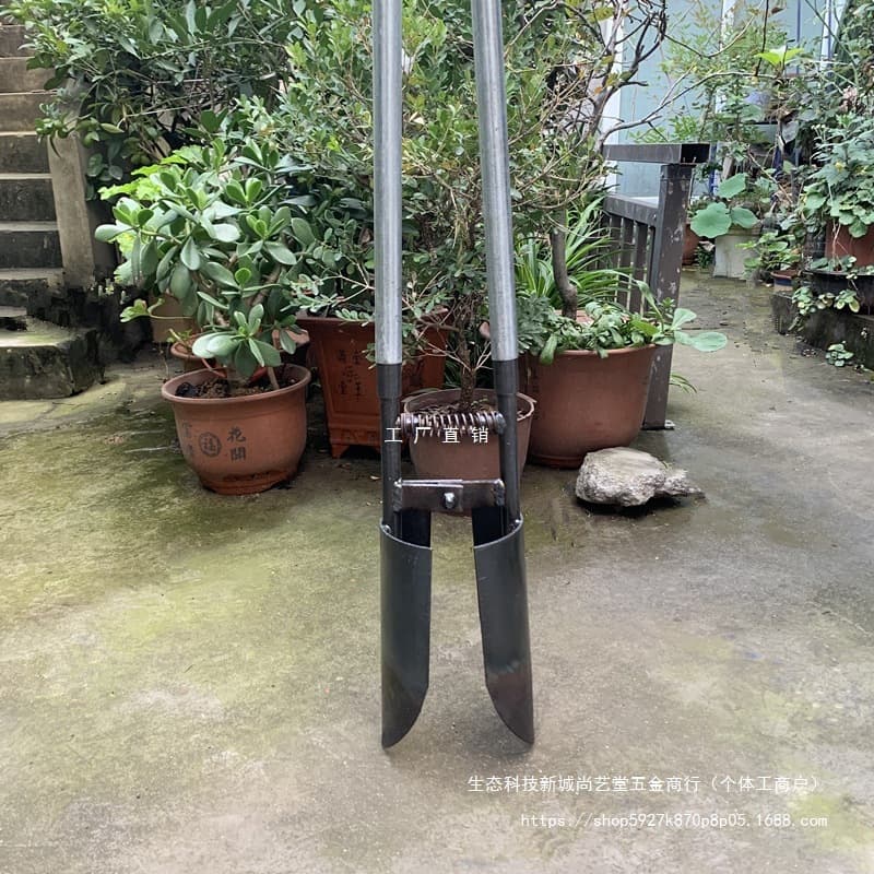 Engineering Digging Tool for Electric Pole Holes, Hard Soil Digging, Manganese Steel Clamp Shovel, Luoyang Shovel for Construction Pile Core Extraction