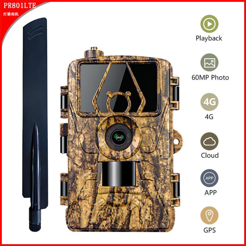 4G HD Sim Card Hunting Camera PR801LTE Outdoor Courtyard Surveillance Camera APP Camera (Send Card)