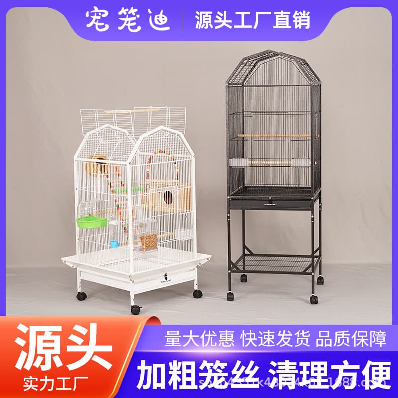 Factory Direct Supply Various Metal Bird Cages Pet Cages Multi-Functional Flock Bird Cage Premium Bird Villa Wholesale