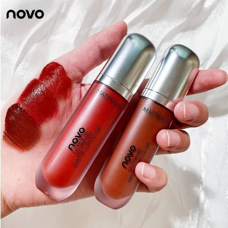 Novo Velvet Lip Glaze Creamy Ice Cream Student Edition Matte Long-lasting Moisturizing Non-stick Cup Lip Mud Cosmetic Lipstick