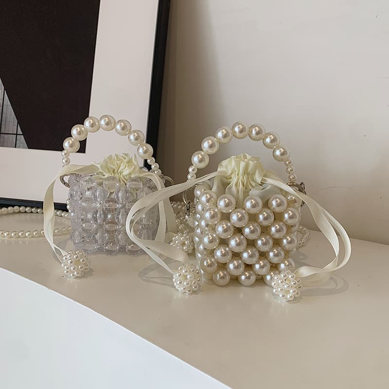 2025 Spring/Summer New Unisex Kids Shoulder Bag Fashion Large Pearl Children Handbag Stylish Mini Bag
