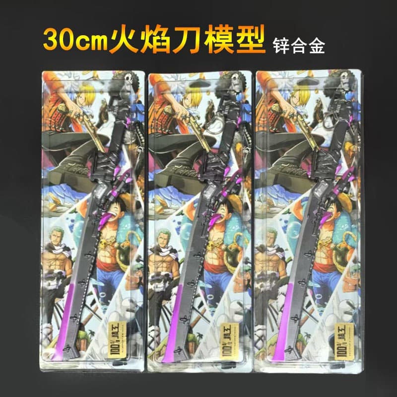 Gaming Peripheral Metro Escape Chicken Dinner Flame Knife All-Metal Weapon Model Solid Alloy Weapon Display Toy