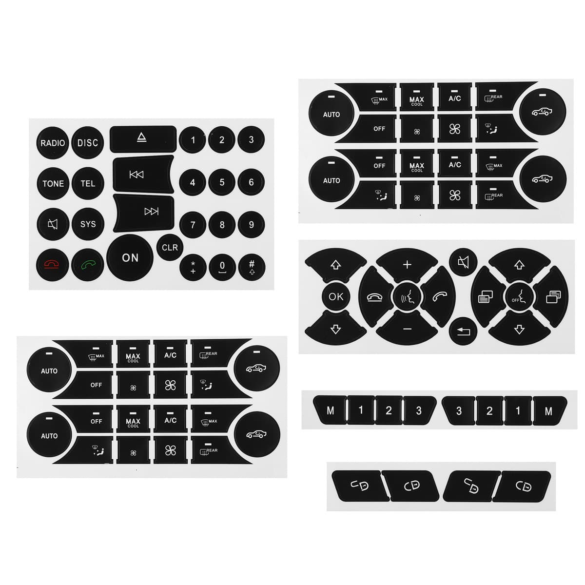 Car interior button repair sticker Mercedes Benz 2007-2014 AC central control button repair sticker