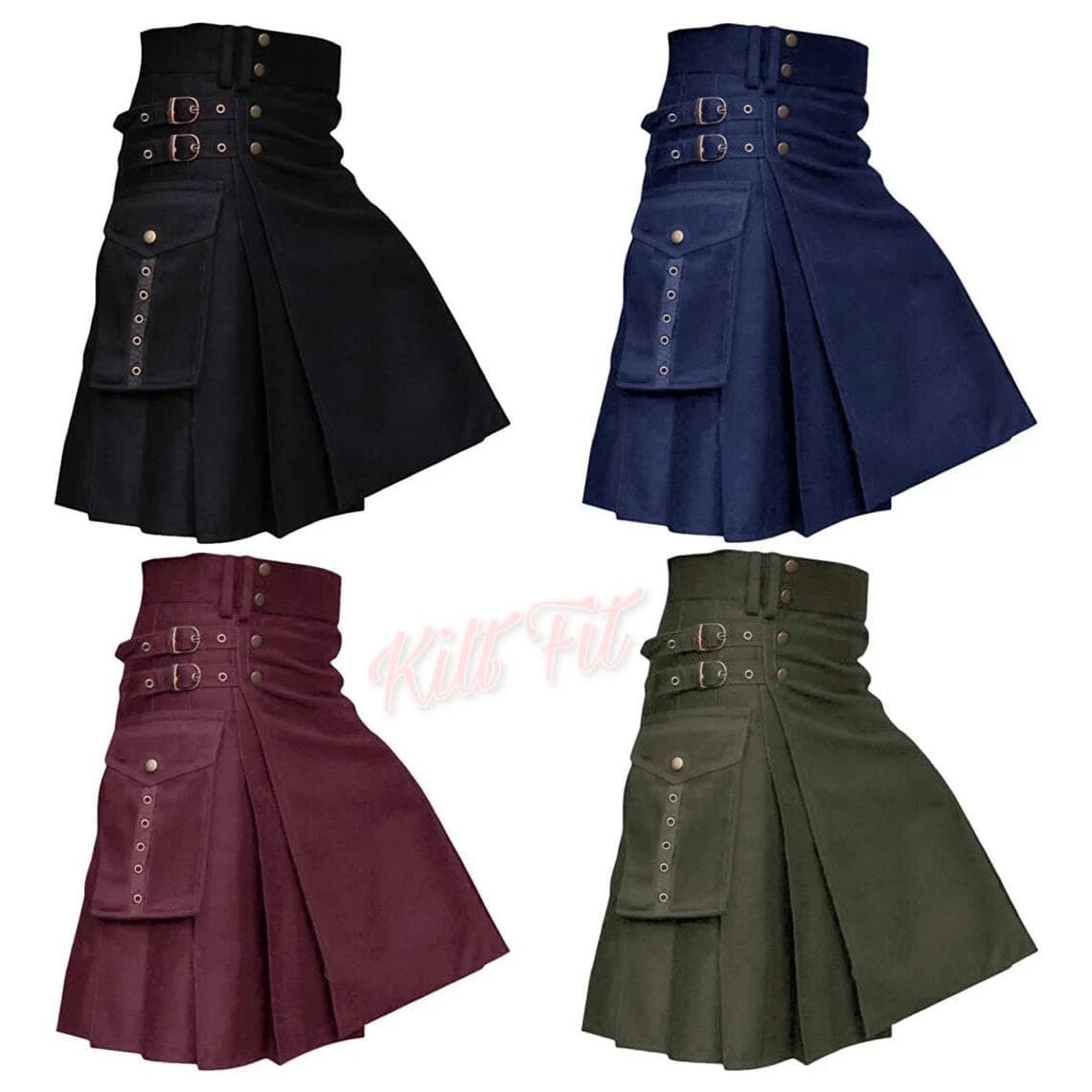 2023 New Product Men's Amazon AliExpress Hot Seller Scottish Festival Skirt Multi-color Medieval Pleated Skirt