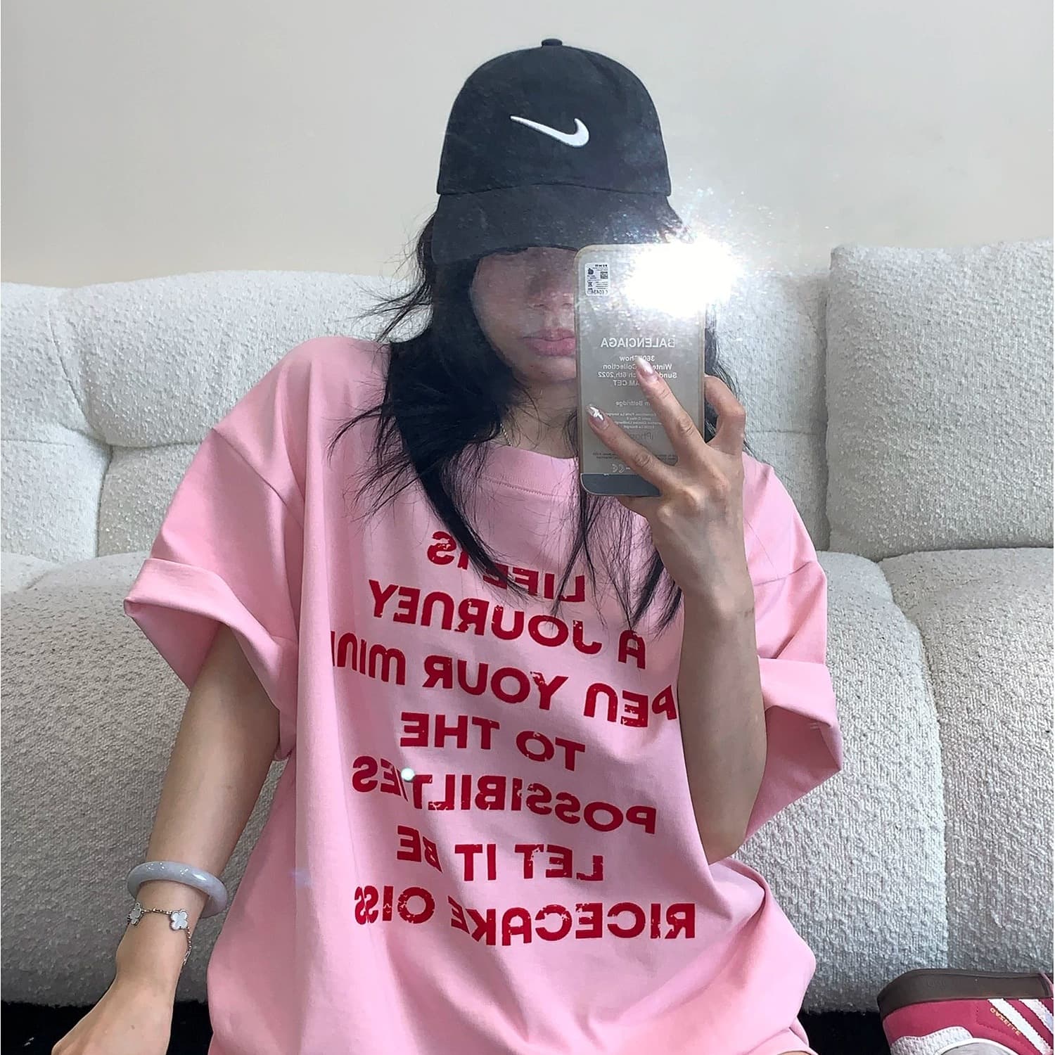 Source factory 21 pure cotton (100% cotton) new summer short-sleeved T-shirt for women Korean style large size loose top