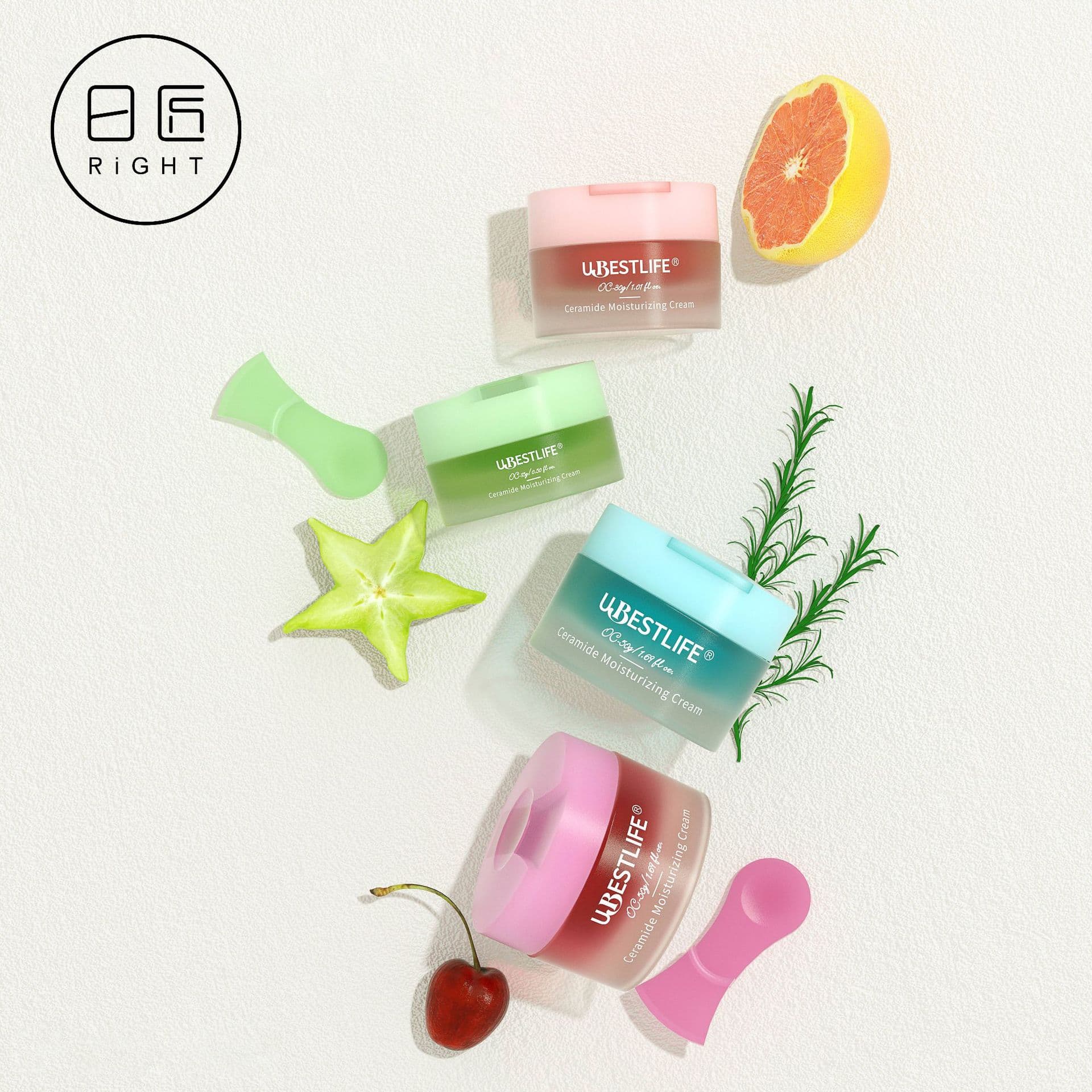 Rijiang spot 30g light luxury lady cream bottle 50g eye cream bottle with spoon sleeping mask bottle acrylic face cream bottle