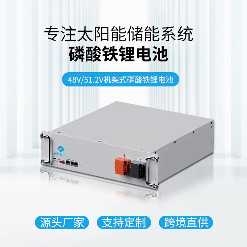 Lithium Iron Phosphate Rack-Mounted Battery System Energy Storage Lithium Battery 51.2V Lithium Battery 48V 100Ah Energy Storage Battery