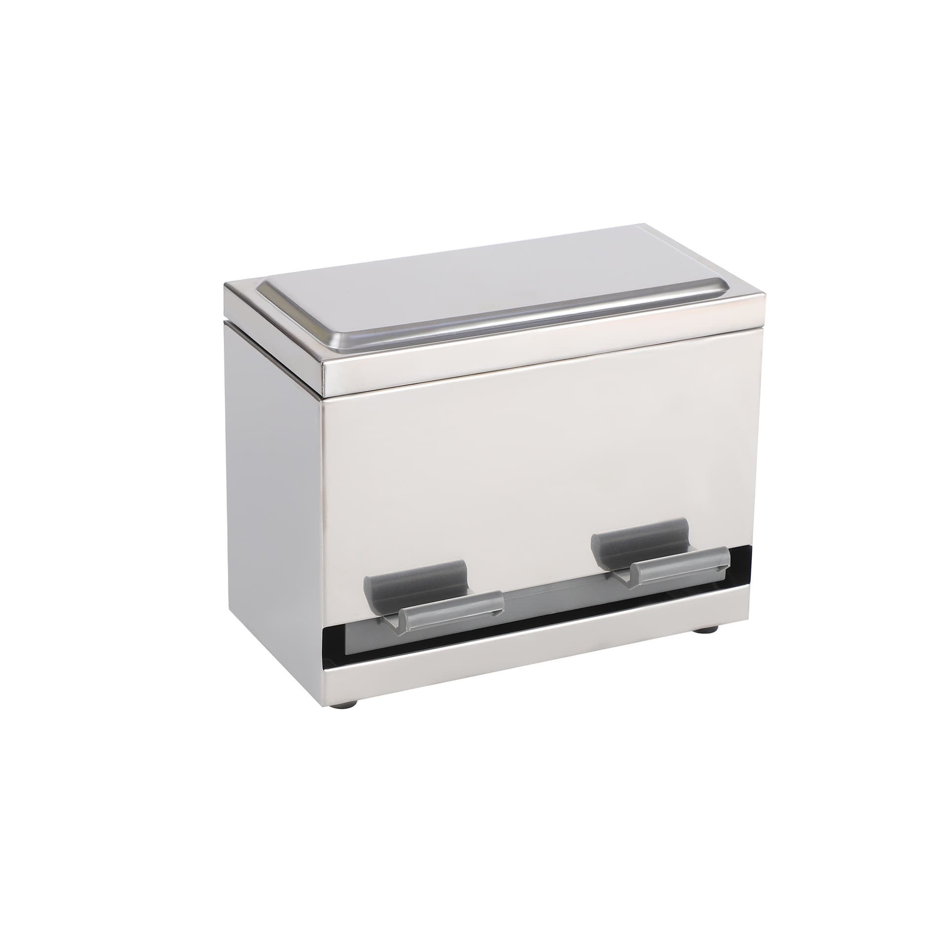 Stainless steel straw dispenser commercial hotel restaurant press-type dust-proof storage box essential for milk tea shops straw holder