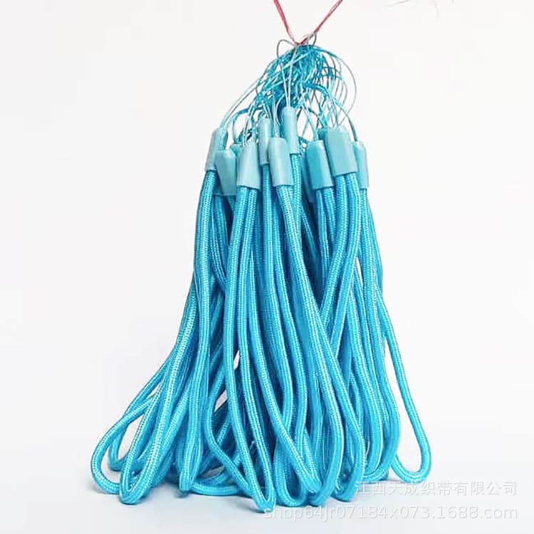 Factory ready stock wholesale colored universal 3.0mm round nylon phone lanyards, multiple colors available.