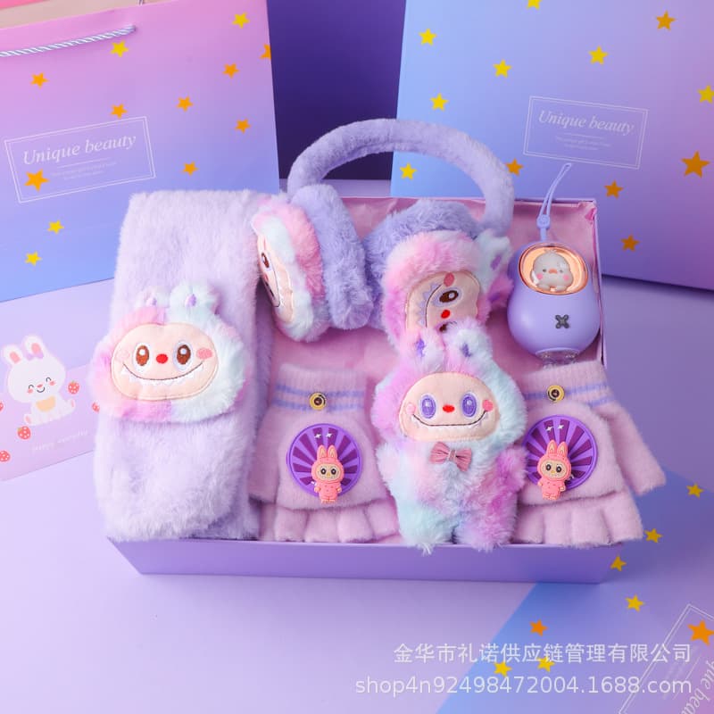 Little Girl Birthday Gift Toy, Plush Scarf Gift Box for Kids, Practical Gift for 8 10 12 Year Old Girls