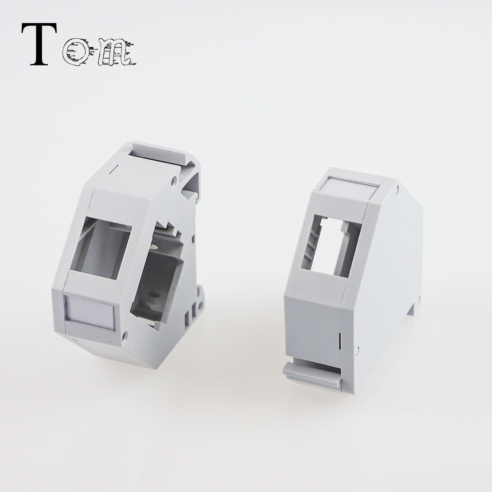 New DIN rail box, rail module bracket, rail fixing panel with module.