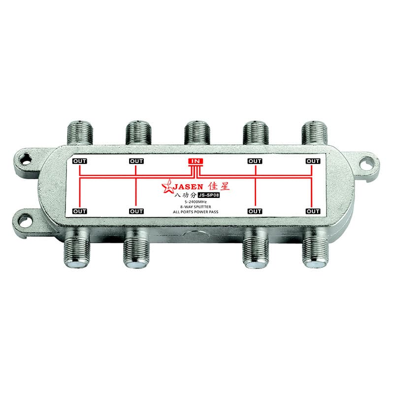 Satellite Splitter 8-way Splitter, TV Signal 8-way Power Divider, 1-in-8-out