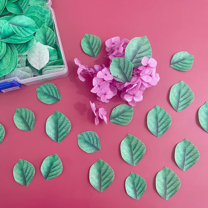 New cake decoration green leaves leaves glutinous rice wafer paper digital baking hotel dessert snack cold dish decorative paper